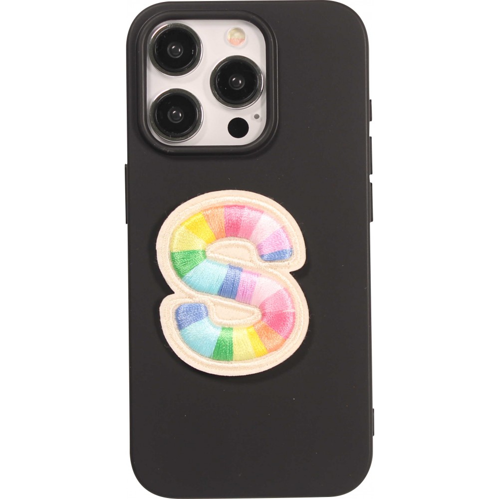 Sticker Aufkleber für Handy/Tablet/Computer 3D gestickt - Lettre S