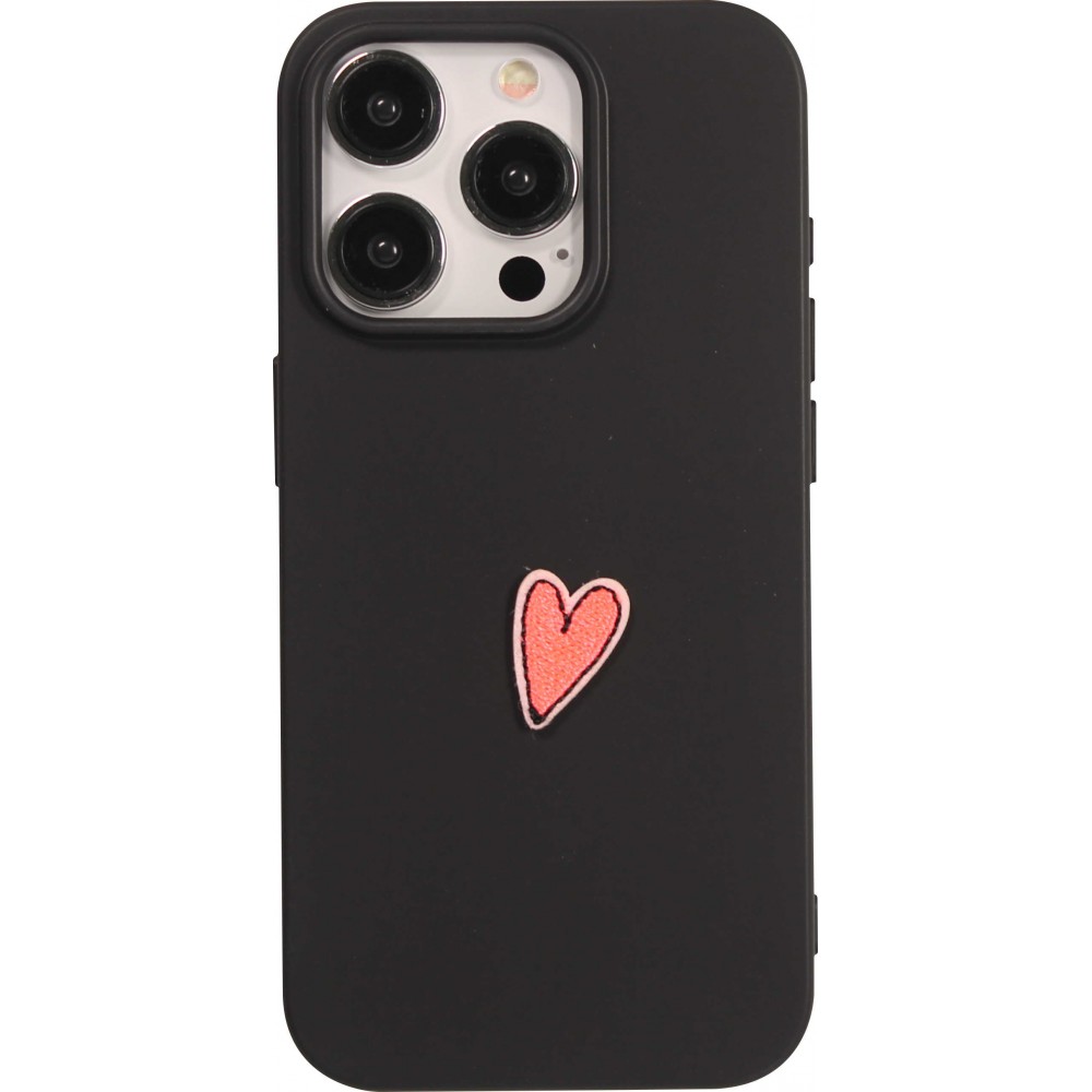 Sticker Aufkleber für Handy/Tablet/Computer 3D gestickt - Kleines Herz