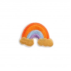 Sticker Aufkleber für Handy/Tablet/Computer 3D gestickt - Rainbow Cloud
