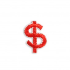 Sticker Aufkleber für Handy/Tablet/Computer 3D gestickt - Red Dollar Sign