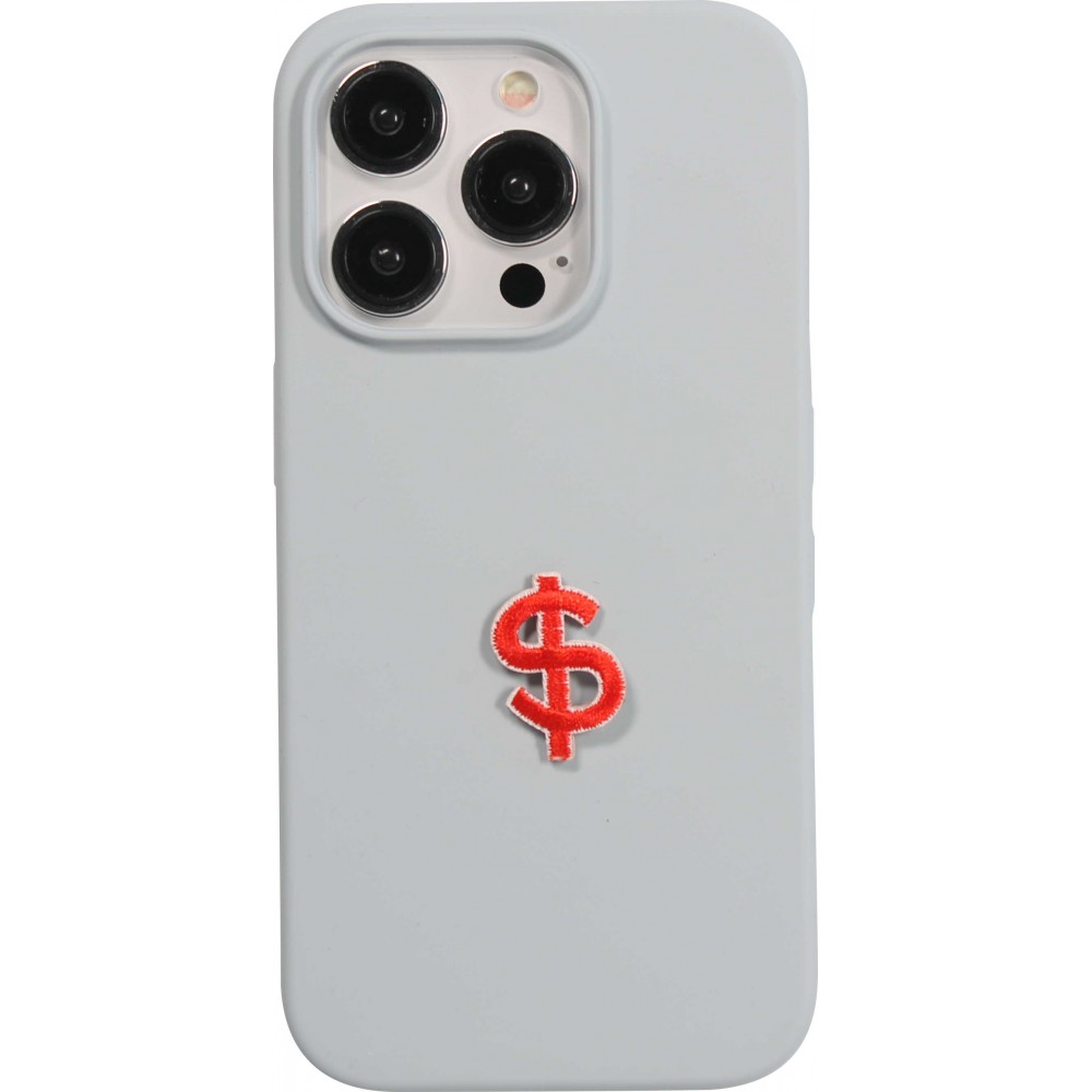 Sticker Aufkleber für Handy/Tablet/Computer 3D gestickt - Red Dollar Sign