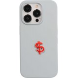 Sticker Aufkleber für Handy/Tablet/Computer 3D gestickt - Red Dollar Sign