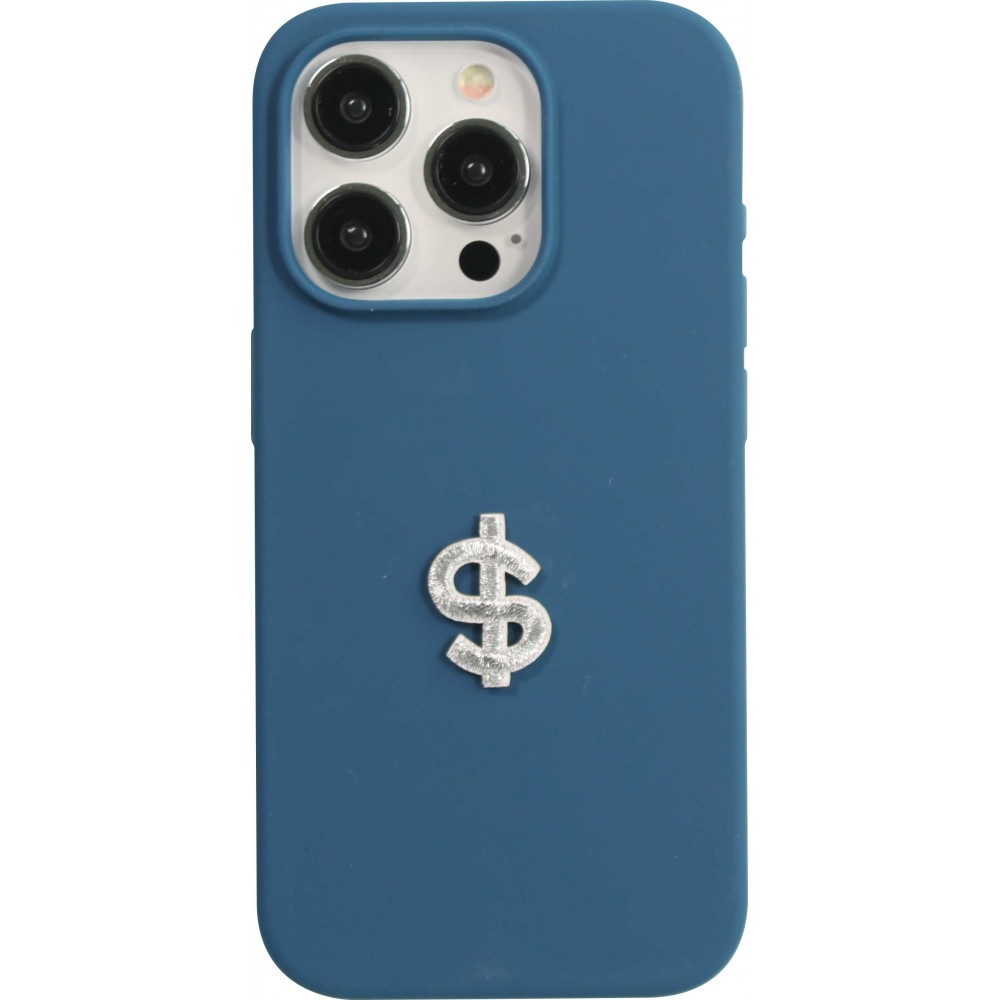 Sticker Aufkleber für Handy/Tablet/Computer 3D gestickt - Silver Dollar sign