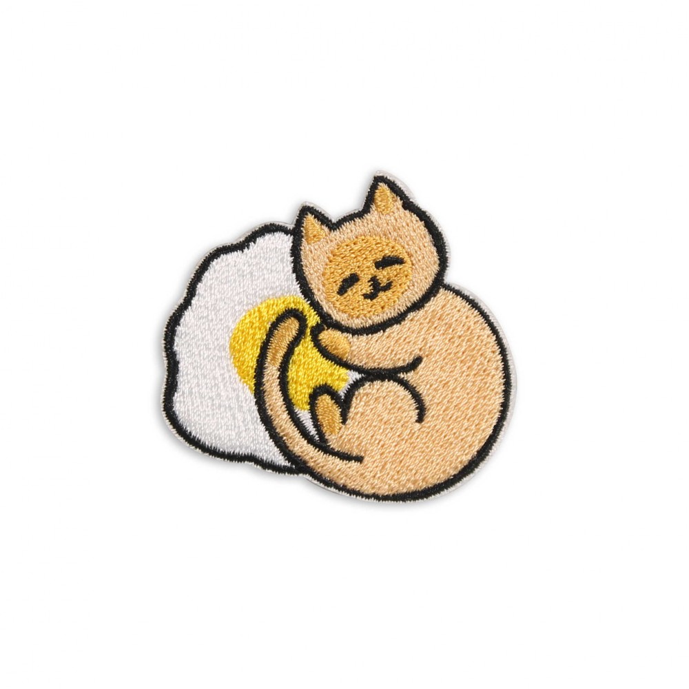 Sticker Aufkleber für Handy/Tablet/Computer 3D gestickt - Sleeping Cat on Cloud