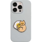 Sticker Aufkleber für Handy/Tablet/Computer 3D gestickt - Sleeping Cat on Cloud