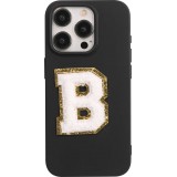 Sticker Aufkleber für Handy/Tablet/Computer 3D gestickt Weiss - Buchstabe B