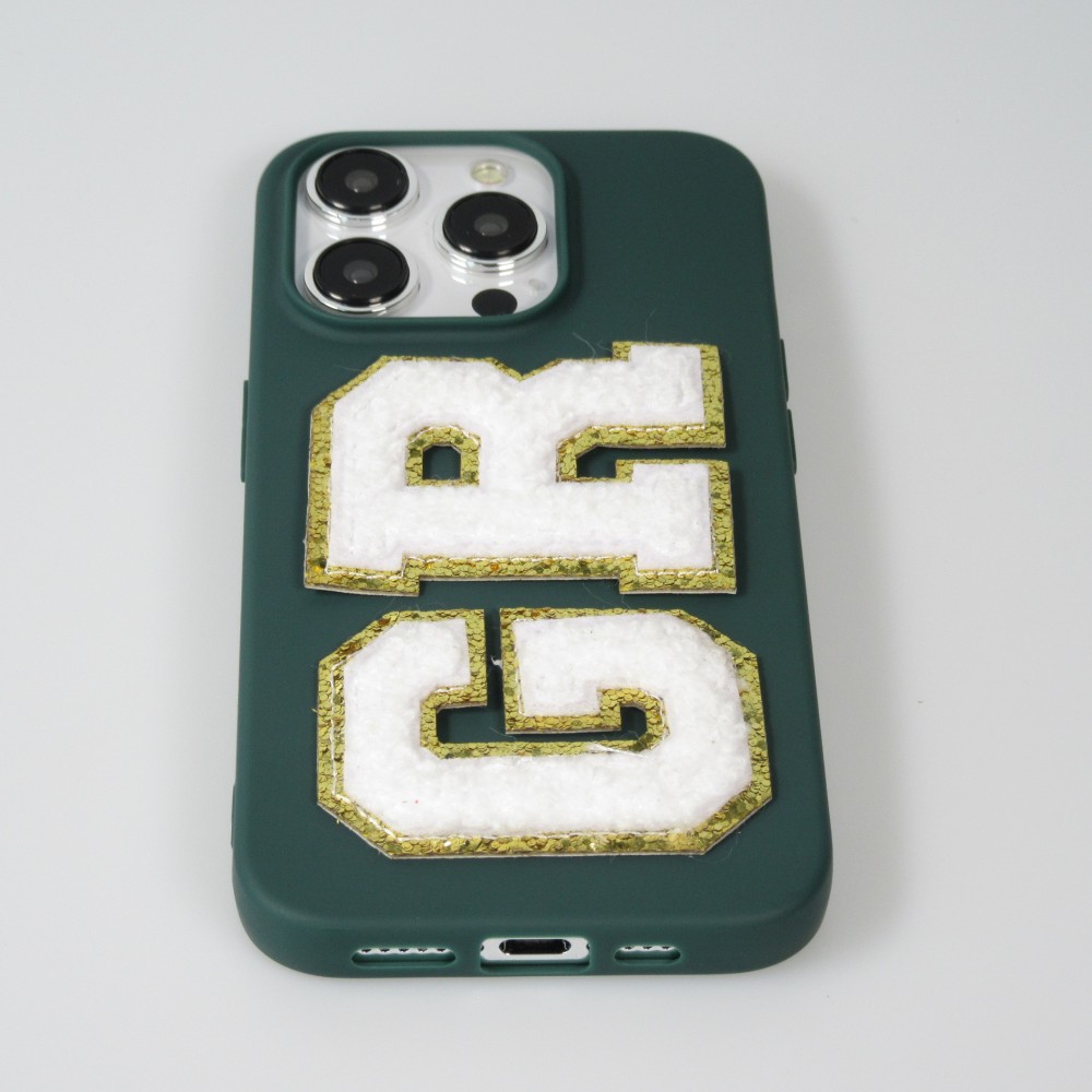 Sticker Aufkleber für Handy/Tablet/Computer 3D gestickt Weiss - Buchstabe C