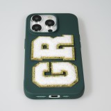 Sticker Aufkleber für Handy/Tablet/Computer 3D gestickt Weiss - Buchstabe H