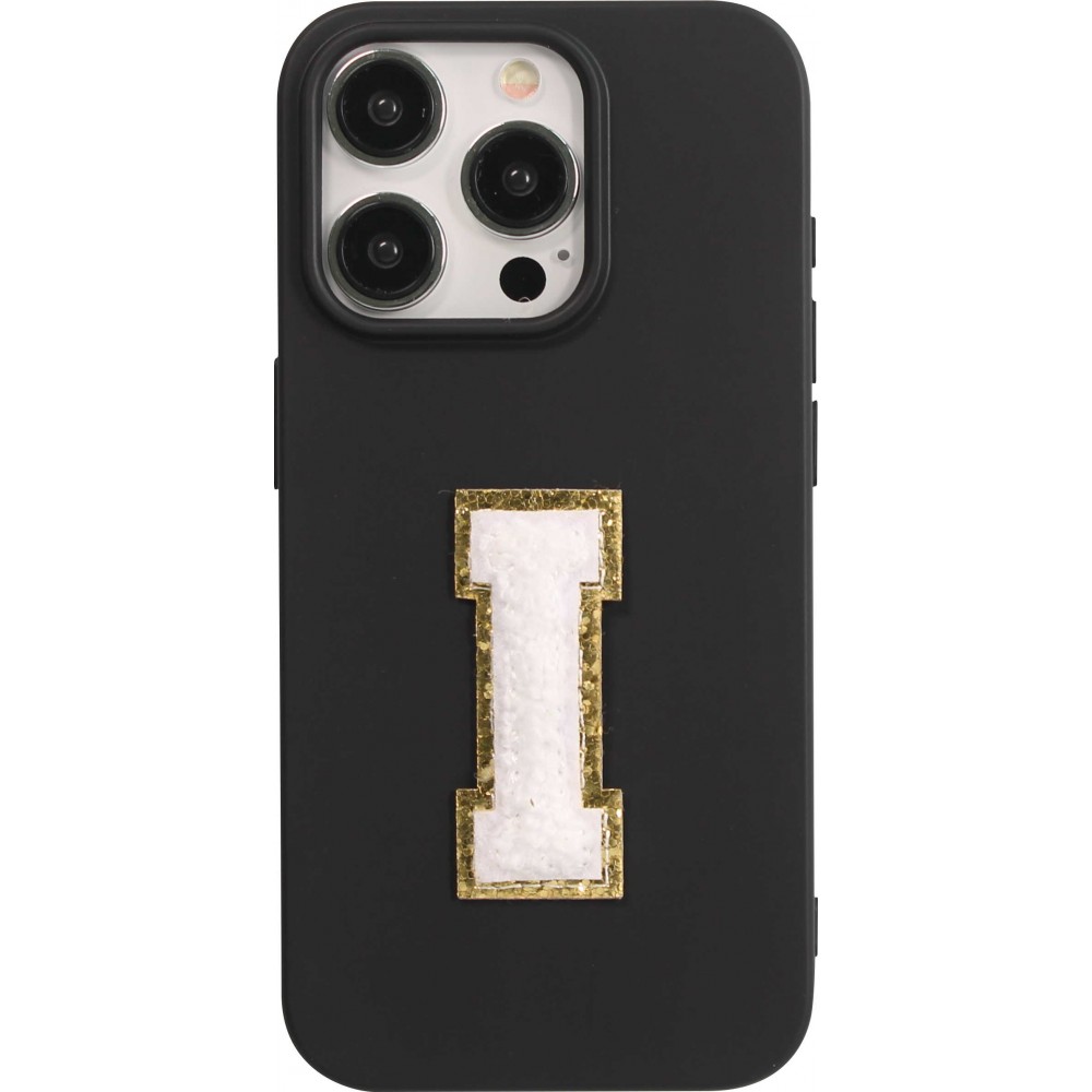 Sticker Aufkleber für Handy/Tablet/Computer 3D gestickt Weiss - Buchstabe I