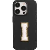 Sticker Aufkleber für Handy/Tablet/Computer 3D gestickt Weiss - Buchstabe I