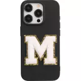 Sticker Aufkleber für Handy/Tablet/Computer 3D gestickt Weiss - Buchstabe M