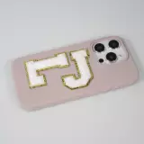 Sticker Aufkleber für Handy/Tablet/Computer 3D gestickt Weiss - Buchstabe M