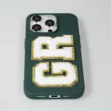 Sticker Aufkleber für Handy/Tablet/Computer 3D gestickt Weiss - Buchstabe M