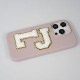 Sticker Aufkleber für Handy/Tablet/Computer 3D gestickt Weiss - Buchstabe N