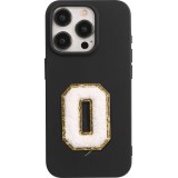 Sticker Aufkleber für Handy/Tablet/Computer 3D gestickt Weiss - Buchstabe O