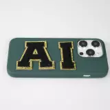 Sticker Aufkleber für Handy/Tablet/Computer 3D gestickt Schwarz - Buchstabe B