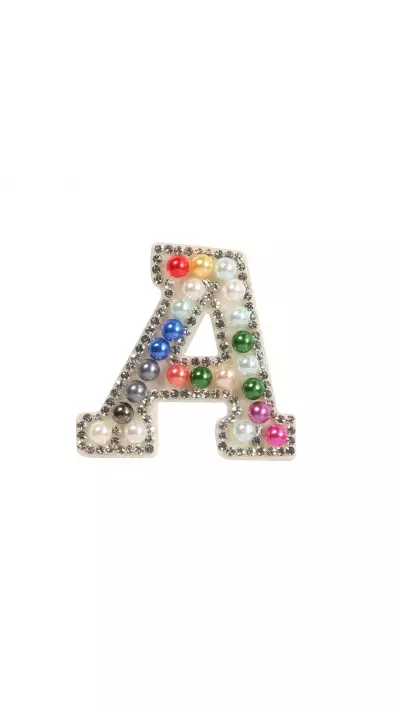 Sticker Aufkleber f&uuml;r Handy/Tablet/Computer 3D Pearls Regenbogen - Buchstabe A