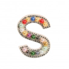 Sticker Aufkleber für Handy/Tablet/Computer 3D Pearls Regenbogen - Buchstabe S