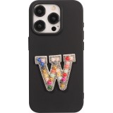 Sticker Aufkleber für Handy/Tablet/Computer 3D Pearls Regenbogen - Buchstabe W