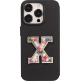 Sticker Aufkleber für Handy/Tablet/Computer 3D Pearls Regenbogen - Buchstabe X