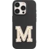 Sticker Aufkleber für Handy/Tablet/Computer 3D Pearls weiss - Buchstabe M