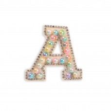 Sticker Aufkleber für Handy/Tablet/Computer 3D Pearls Multifarben - Buchstabe A