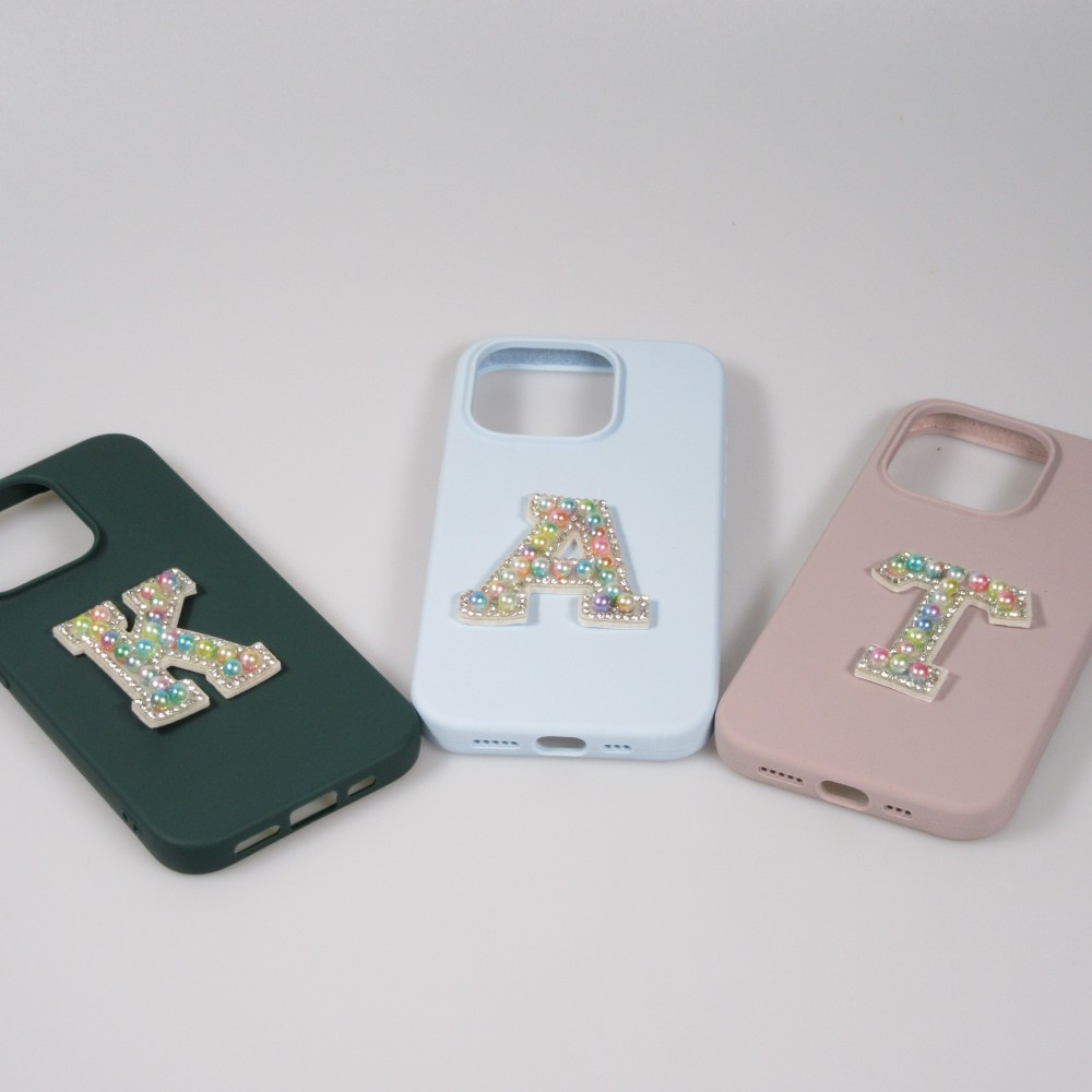 Sticker Aufkleber für Handy/Tablet/Computer 3D Pearls Multifarben - Buchstabe L