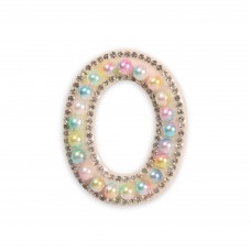 Sticker Aufkleber für Handy/Tablet/Computer 3D Pearls Multifarben - Buchstabe O