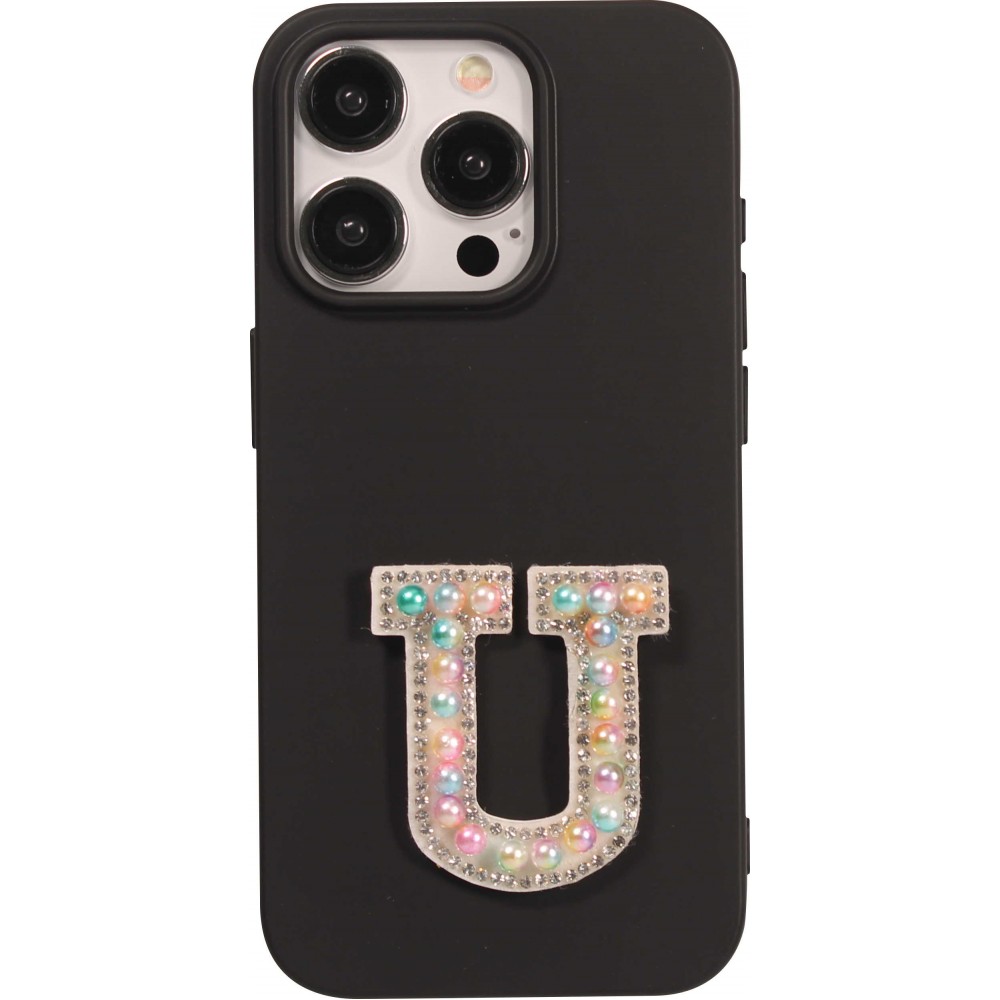 Sticker Aufkleber für Handy/Tablet/Computer 3D Pearls Multifarben - Buchstabe U