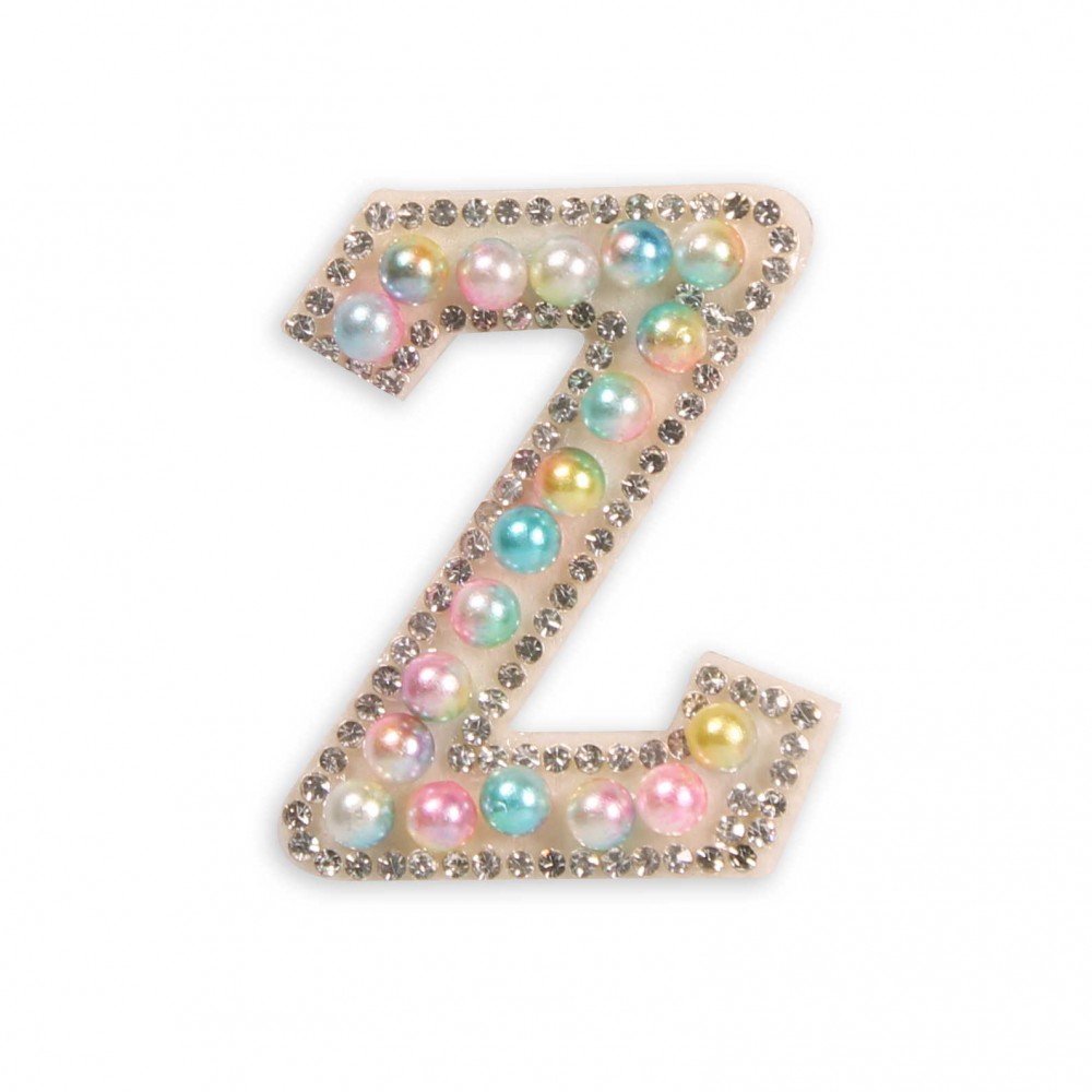 Sticker Aufkleber für Handy/Tablet/Computer 3D Pearls Multifarben - Buchstabe Z