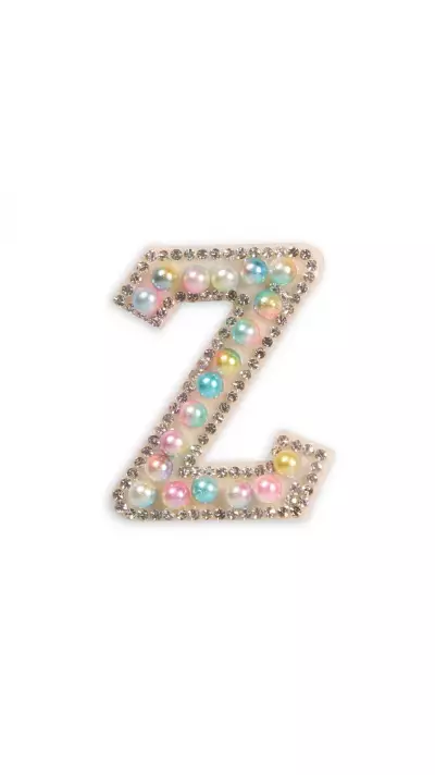 Sticker Aufkleber f&uuml;r Handy/Tablet/Computer 3D Pearls Multifarben - Buchstabe Z