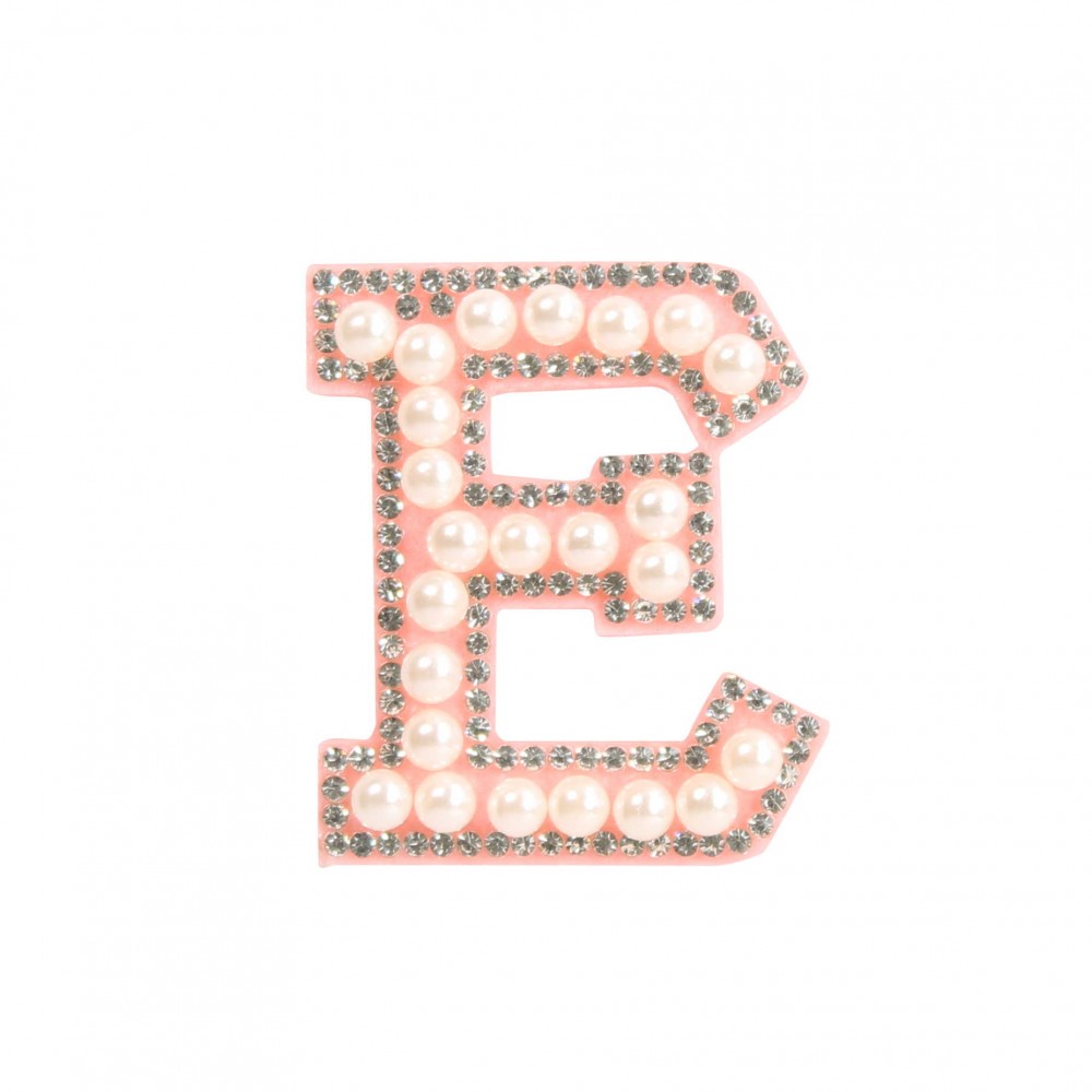 Sticker Aufkleber für Handy/Tablet/Computer 3D Pearls Rosa - Buchstabe E