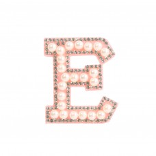Sticker Aufkleber für Handy/Tablet/Computer 3D Pearls Rosa - Buchstabe E
