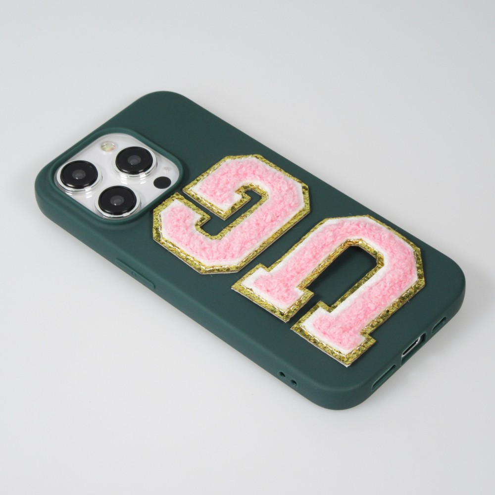 Sticker Aufkleber für Handy/Tablet/Computer 3D gestickt Hellrosa - Buchstabe N