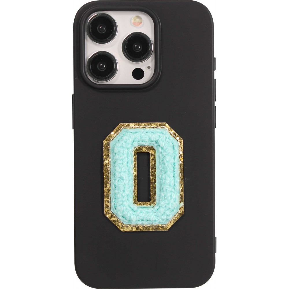 Sticker Aufkleber für Handy/Tablet/Computer 3D gestickt Türkis - Buchstabe O