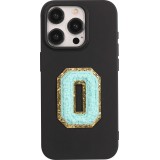 Sticker Aufkleber für Handy/Tablet/Computer 3D gestickt Türkis - Buchstabe O