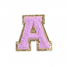 Sticker Aufkleber für Handy/Tablet/Computer 3D gestickt Violett - Buchstabe A