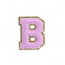 Sticker Aufkleber für Handy/Tablet/Computer 3D gestickt Violett - Buchstabe B