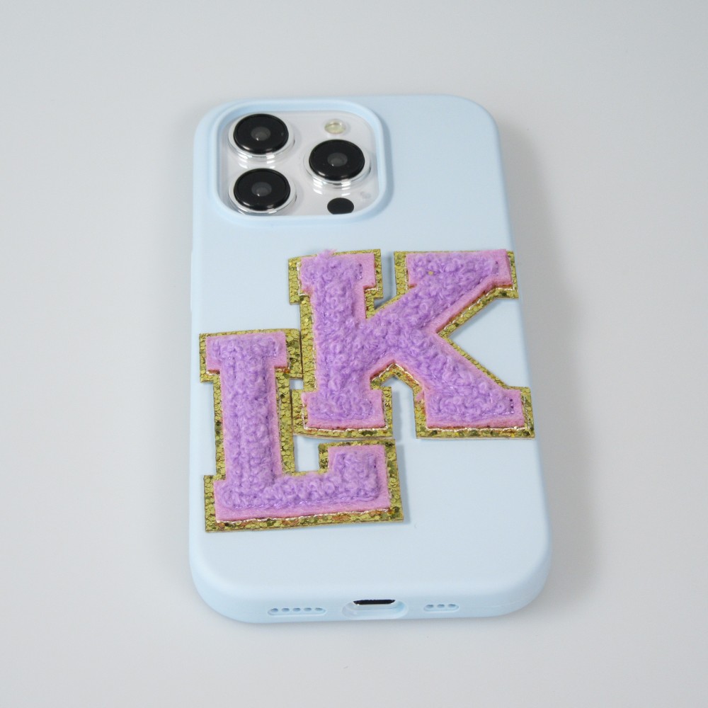 Sticker Aufkleber für Handy/Tablet/Computer 3D gestickt Violett - Buchstabe C