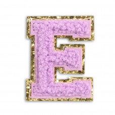 Sticker Aufkleber für Handy/Tablet/Computer 3D gestickt Violett - Buchstabe E