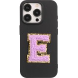 Sticker Aufkleber für Handy/Tablet/Computer 3D gestickt Violett - Buchstabe E