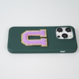 Sticker Aufkleber für Handy/Tablet/Computer 3D gestickt Violett - Buchstabe E