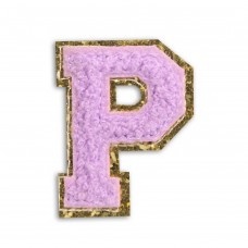 Sticker Aufkleber für Handy/Tablet/Computer 3D gestickt Violett - Buchstabe P