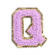 Sticker Aufkleber für Handy/Tablet/Computer 3D gestickt Violett - Buchstabe Q