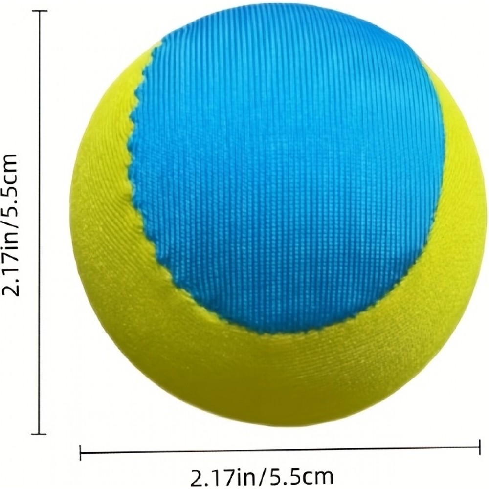Haltbarer Gummiball für Pool und Strand - Wasserball, springend, Sommer - Blau/Gelb