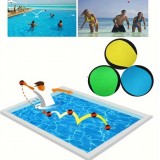 Haltbarer Gummiball für Pool und Strand - Wasserball, springend, Sommer - Blau/Gelb