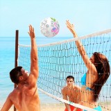 Ballon de plage gonflable DIY &agrave; colorier soi-m&ecirc;me avec 4 feutres de couleur - Blanc