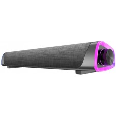 Stylische und minimalistische Bluetooth Sound Bar V8 mit LED Ambiente Beleuchtung + USB + AUX - Grau
