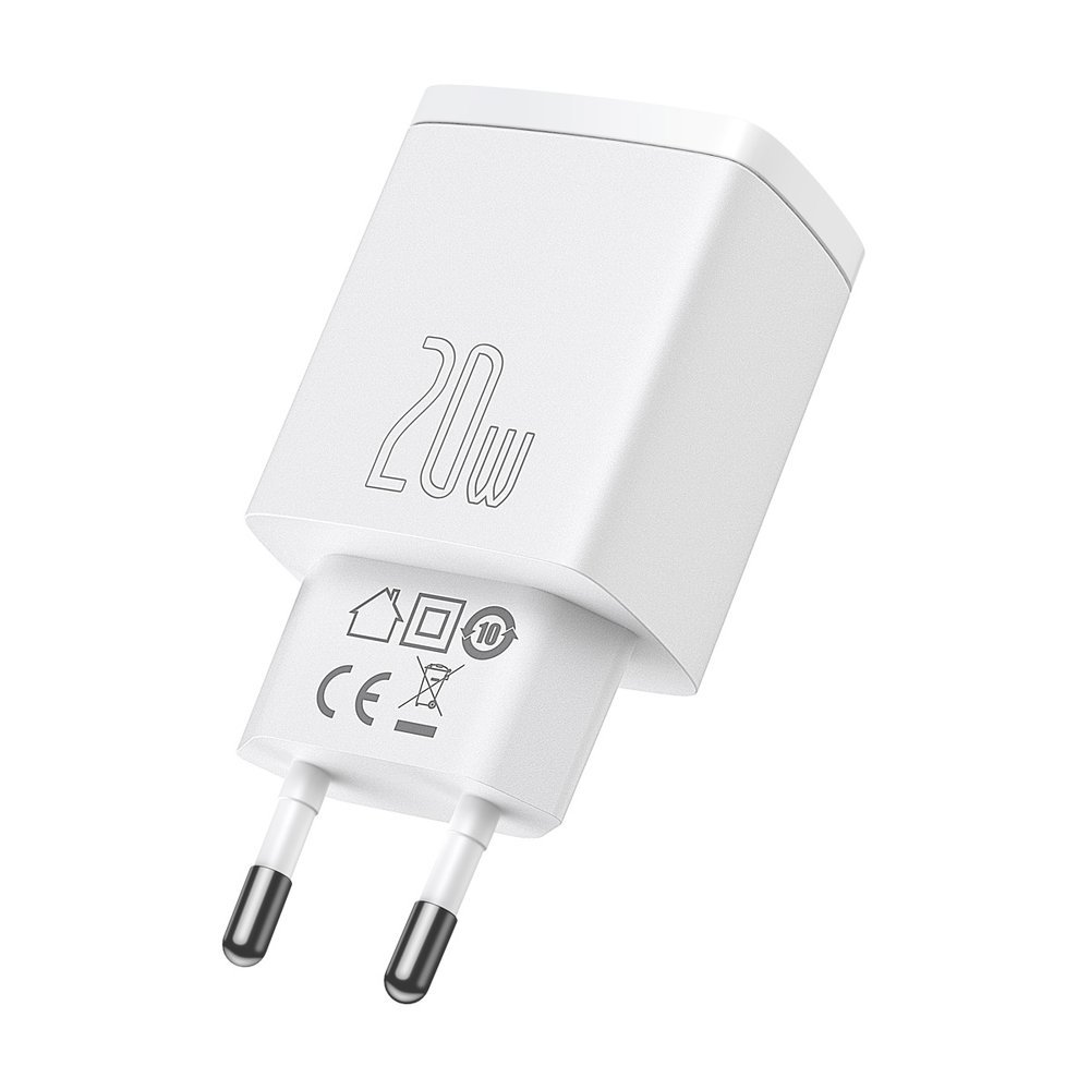 Baseus Ladegerät 20W USB und USB-C (Quick Charge) - Weiss