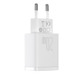Baseus Ladegerät 20W USB und USB-C (Quick Charge) - Weiss